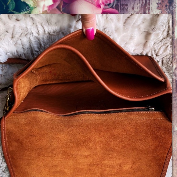 VINTAGE COACH BRITISH TAN CONVERTIBLE CLUTCH CROSSBODY BAG 9635 - Picture 12 of 16